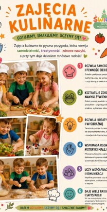 Plakat informacyjny Przedszkola i Żłobka Świerkuś w Istebnej