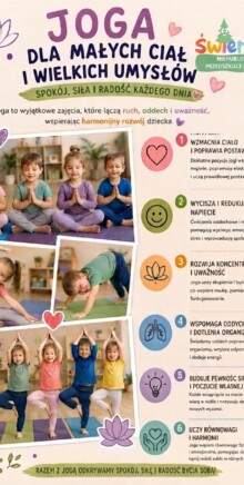 Plakat informacyjny Przedszkola i Żłobka Świerkuś w Istebnej